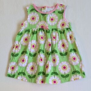 carter's colorful retro floral cotton summer sun dress 9 months baby girl